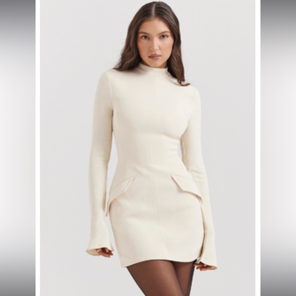 House of CB ‘MAHALIA' VINTAGE CREAM MINI DRESS